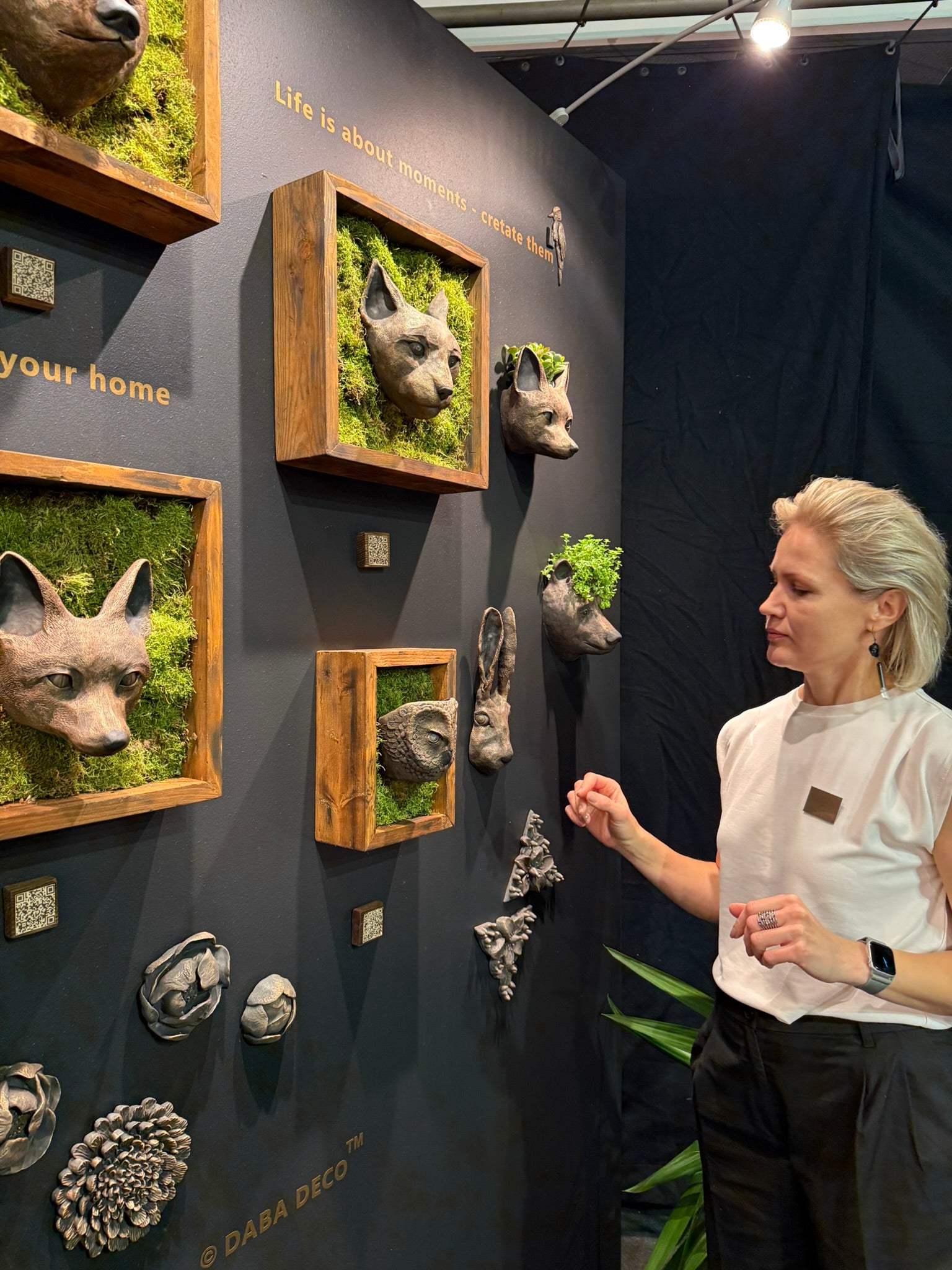 Silvija Stade, artist and owner of DABA Deco, bringing forest elements into interior design
