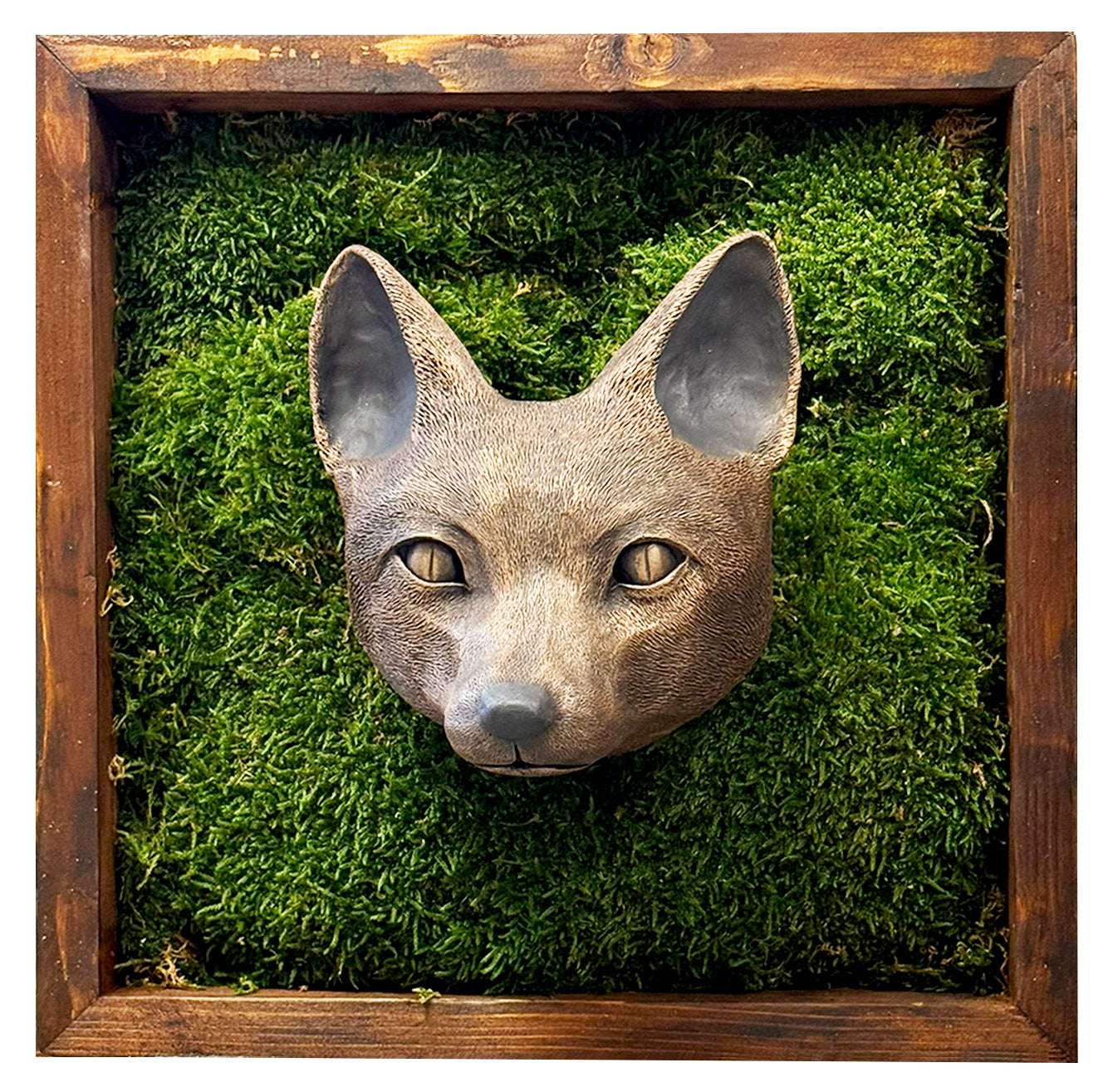 Moss frame with animal