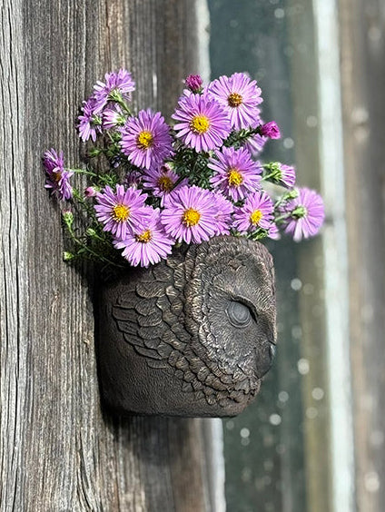 Owl wall planter vintage home interior decor